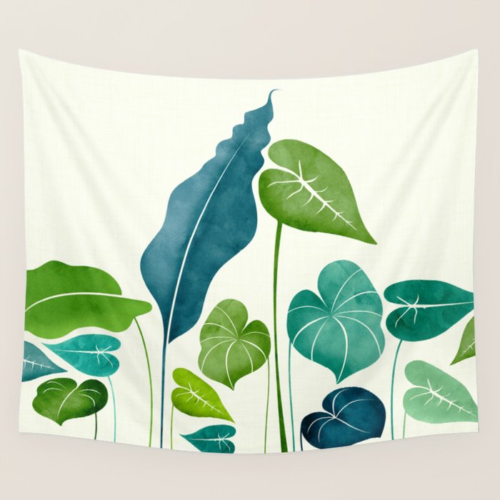 Tropical Plant Study Wall Tapestry Gallery Image 4