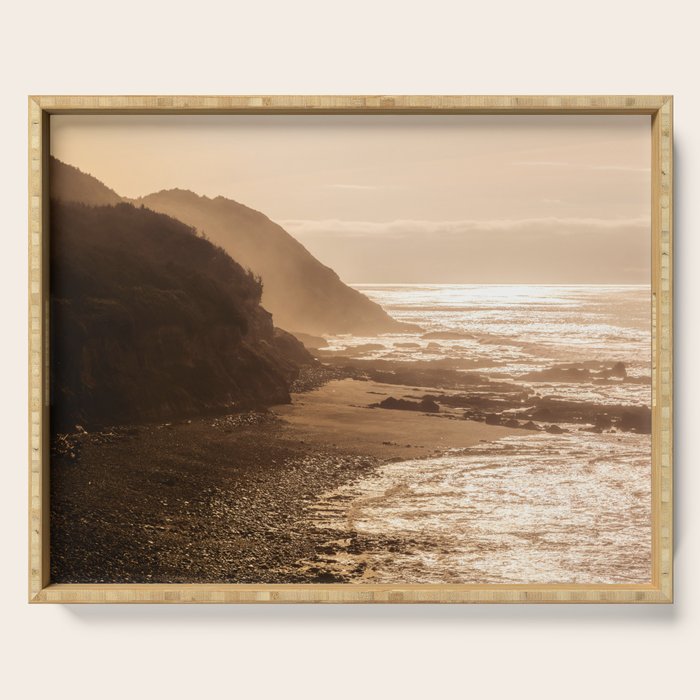 Pacific Coast Beach Sunset Serving Tray Gallery Image 1