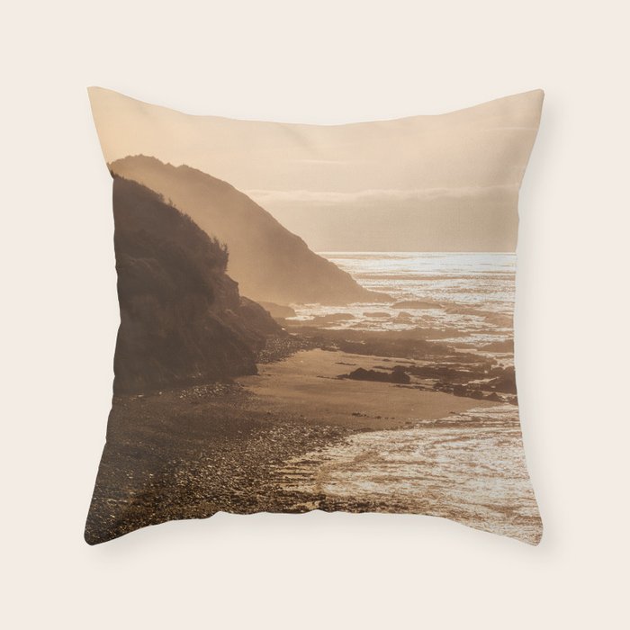 Pacific Coast Beach Sunset Throw Pillow Gallery Image 6