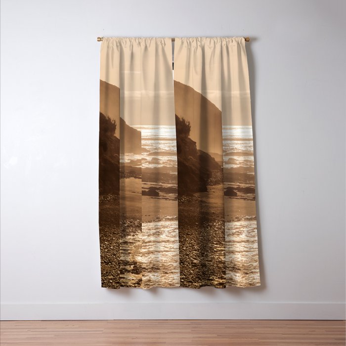 Pacific Coast Beach Sunset Window Curtain Gallery Image 3