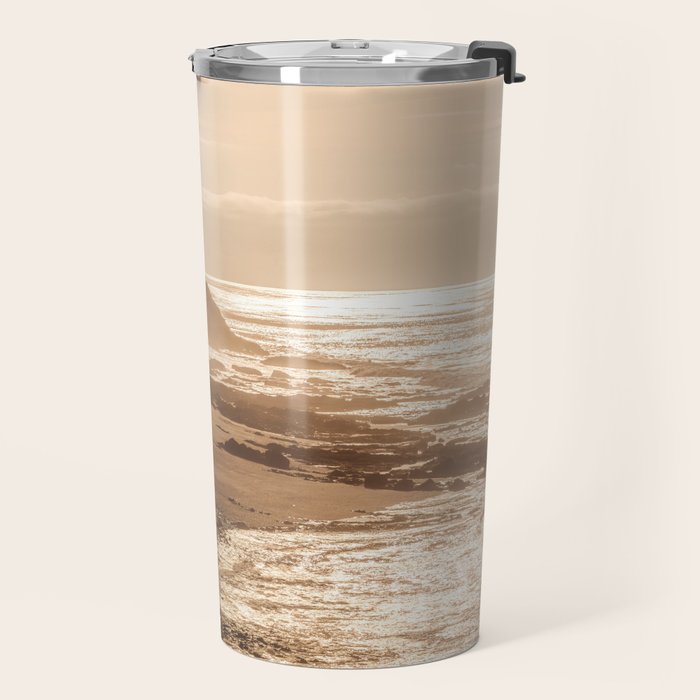 Pacific Coast Beach Sunset Travel Mug Gallery Image 2