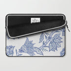Oriental classic floral paisley - Delft Blue Laptop Sleeve Gallery Image 2