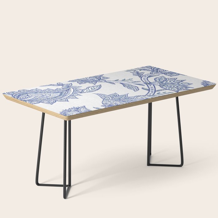 Oriental classic floral paisley - Delft Blue Coffee Table Gallery Image 1