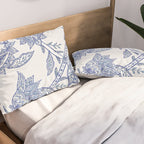 Oriental classic floral paisley - Delft Blue Pillow Sham Gallery Image 2