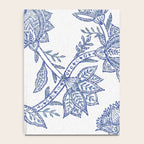 Oriental classic floral paisley - Delft Blue Notebook Gallery Image 4