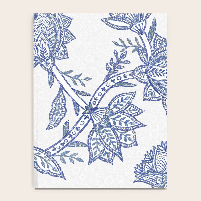 Oriental classic floral paisley - Delft Blue Notebook Gallery Image 4