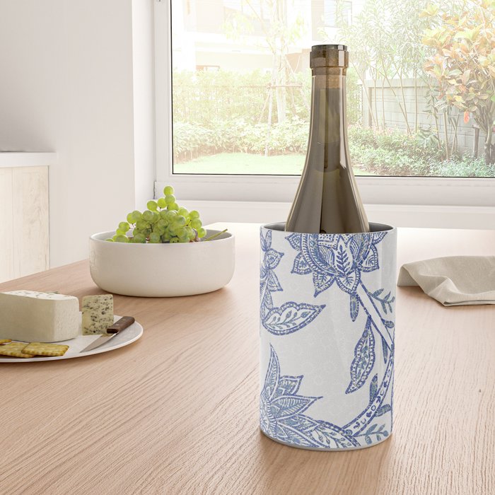Oriental classic floral paisley - Delft Blue Wine Chiller Gallery Image 4