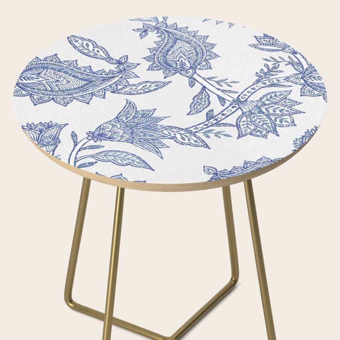 Oriental classic floral paisley - Delft Blue Side Table Gallery Image 2