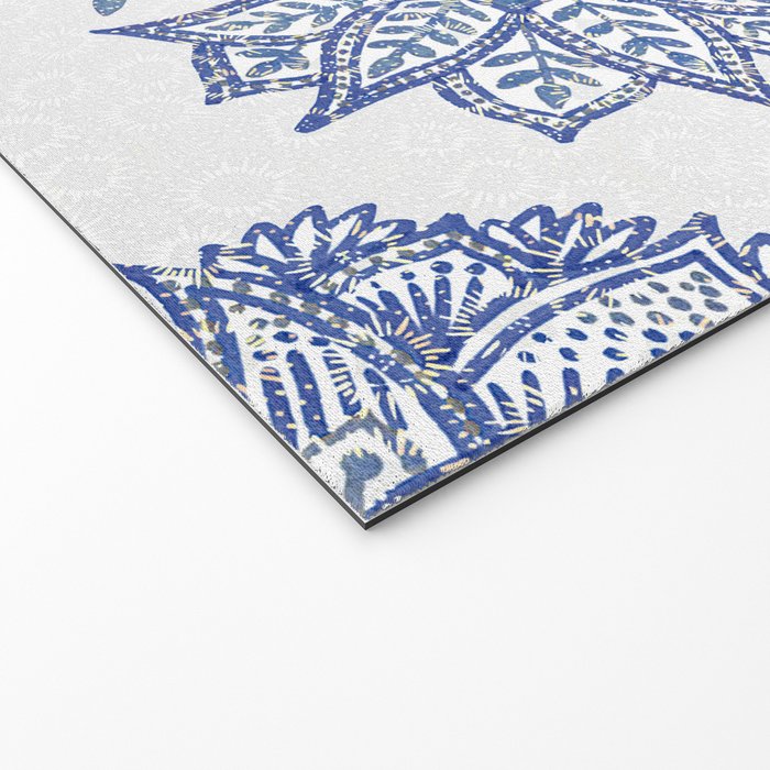 Oriental classic floral paisley - Delft Blue Welcome Mat Gallery Image 2