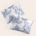 Oriental classic floral paisley - Delft Blue Pillow Sham Gallery Image 3