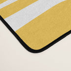 Mid Century Modern Piquet Geometric Multi Pattern Muted Mustard Yellow and White Desk Mat Gallery Image 4
