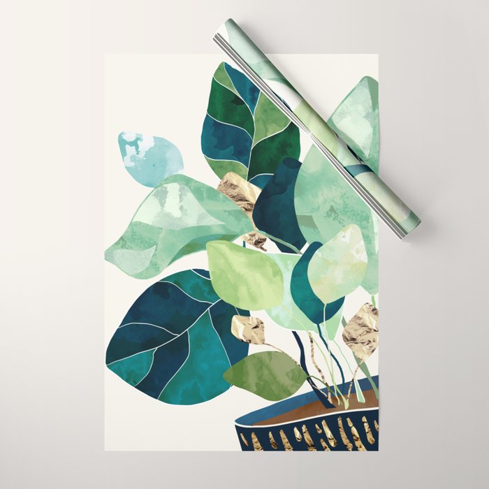 Indigo Plant II Wrapping Paper Gallery Image 1