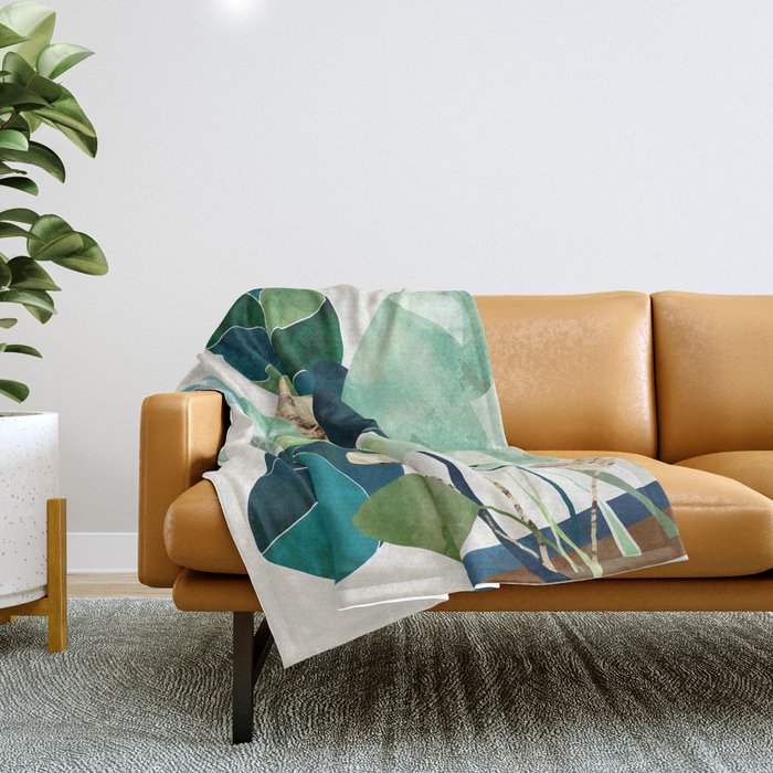 Indigo Plant II Throw Blanket Gallery Image 1