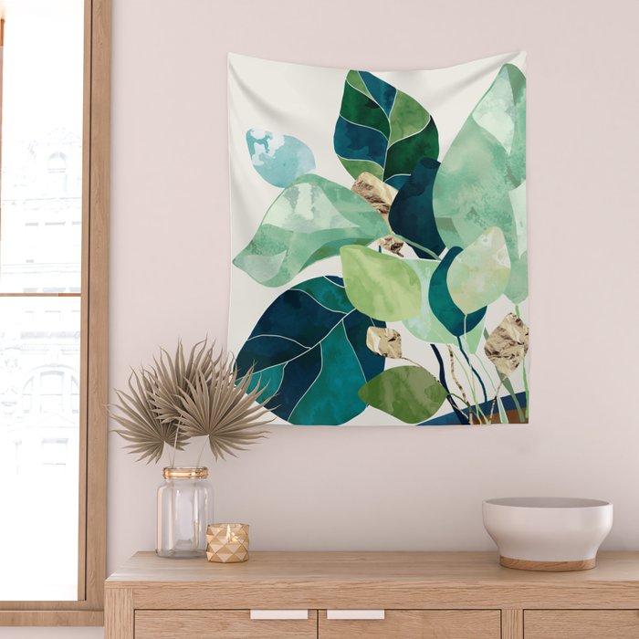 Indigo Plant II Wall Tapestry Gallery Image 2