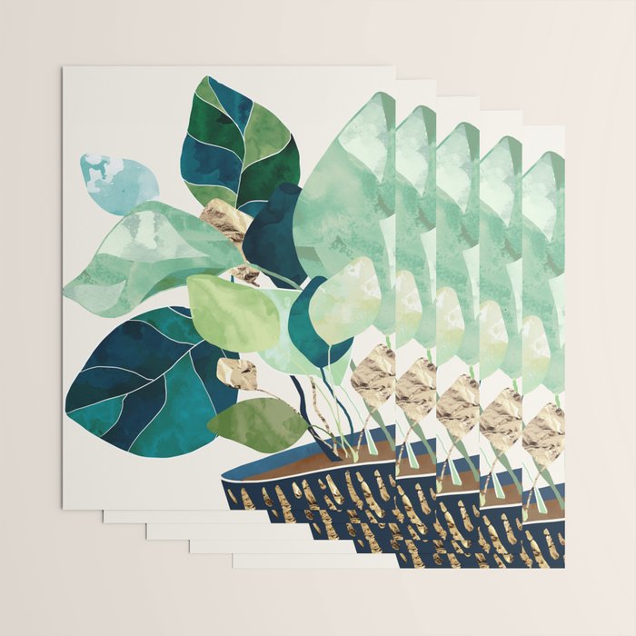 Indigo Plant II Wrapping Paper Gallery Image 3