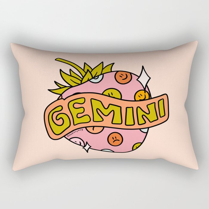 Gemini Strawberry Rectangular Pillow Gallery Image 1
