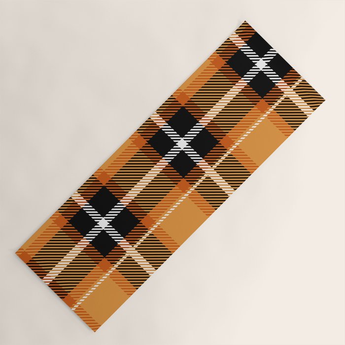 Orange + Black Plaid Yoga Mat Gallery Image 1