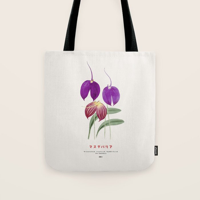 Vintage Masdevallia Flowers Tote Bag Gallery Image 1