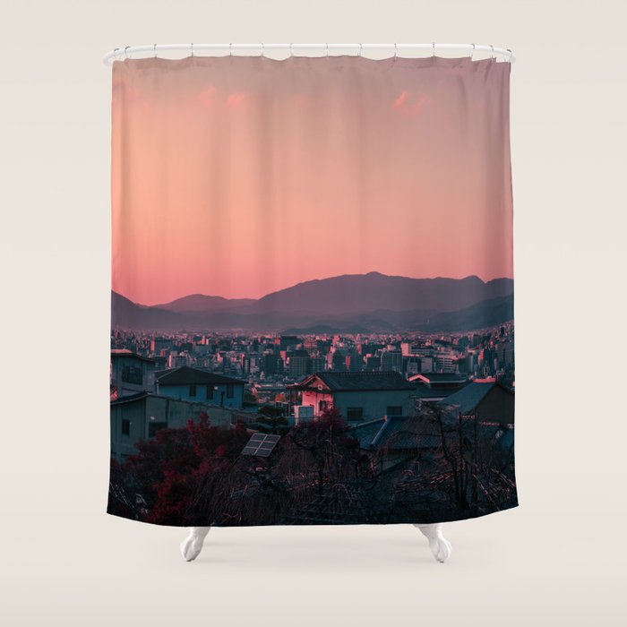 Kyoto sunset Shower Curtain Gallery Image 1