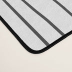 Hand Drawn Lines Vertical White Dark Gray Desk Mat Gallery Image 4