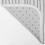 Hand Drawn Lines Vertical White Dark Gray Bath Mat Gallery Image 2