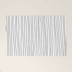 Hand Drawn Lines Vertical White Dark Gray Welcome Mat Gallery Image 1