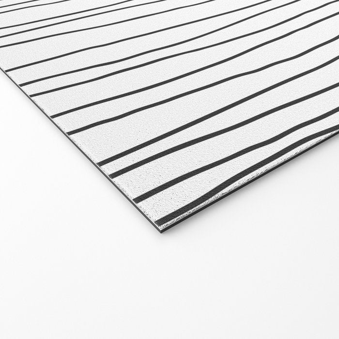 Hand Drawn Lines Vertical White Dark Gray Welcome Mat Gallery Image 2