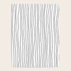 Hand Drawn Lines Vertical White Dark Gray Poster Gallery Image 4
