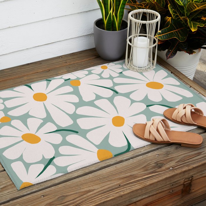 Daisy fresh Outdoor Rug Gallery Image 2