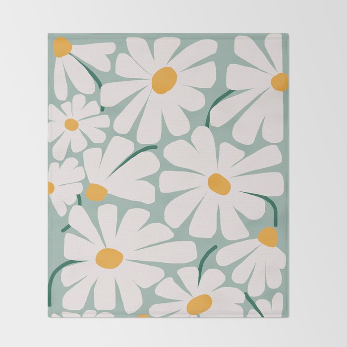 Daisy fresh Throw Blanket Gallery Image 2