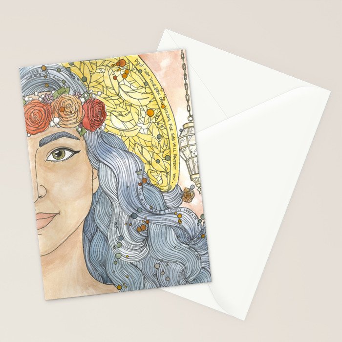 Lady Wisdom (Sophia) Stationery Card Gallery Image 2