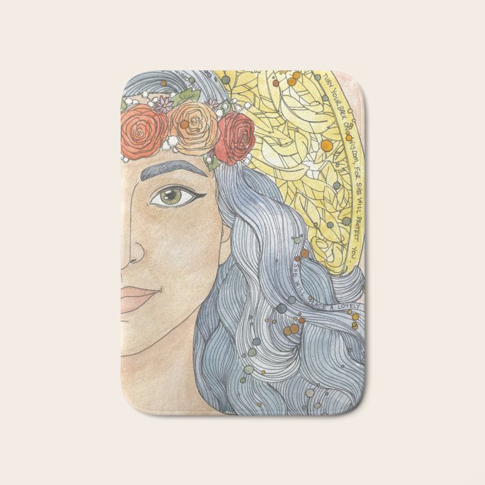 Lady Wisdom (Sophia) Bath Mat Gallery Image 1