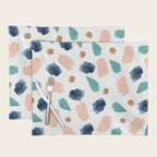 Terrazzo (turquoise, navy, pink & gold) Placemat Gallery Image 1