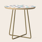 Terrazzo (turquoise, navy, pink & gold) Side Table Gallery Image 1