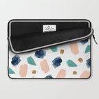 Terrazzo (turquoise, navy, pink & gold) Laptop Sleeve Gallery Image 2