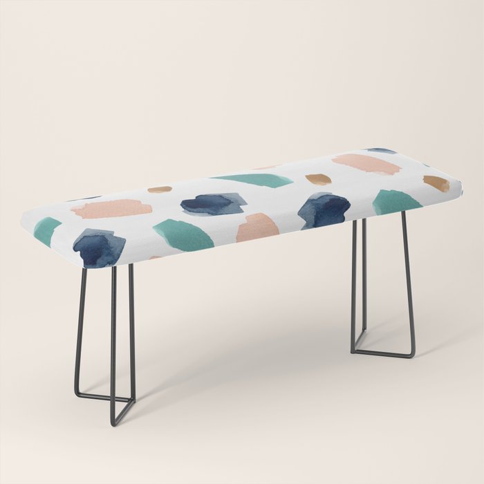 Terrazzo (turquoise, navy, pink & gold) Bench Gallery Image 1