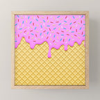Strawberry Ice Cream Mini Art Print Gallery Image 1