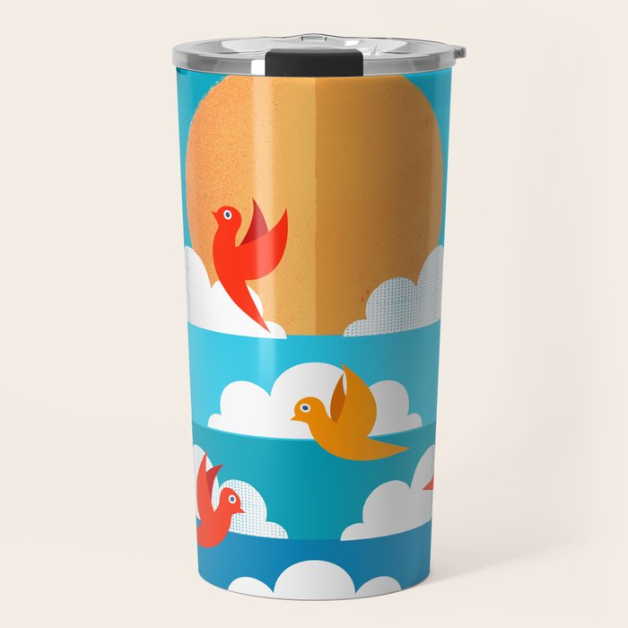Birds Flying High In The Sky Travel Mug Gallery Image 1