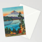 Tsuchiya Koitsu Vintage Japanese Woodblock Print Fall Autumn Mount Fuji Stationery Card Gallery Image 2