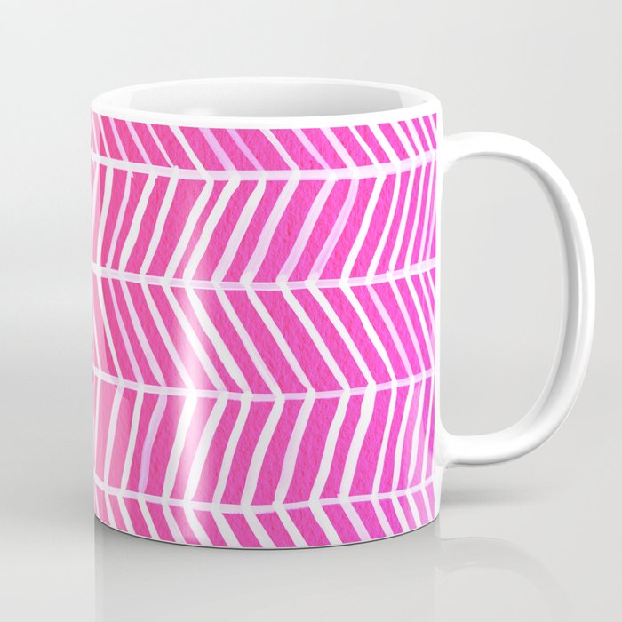 Herringbone - Pink OmbrÃ© Coffee Mug Gallery Image 1