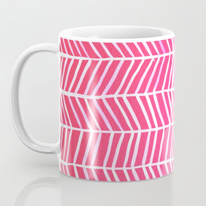 Herringbone - Pink OmbrÃ© Coffee Mug Gallery Image 3