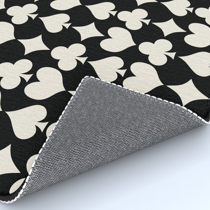 Card Suit Motifs I Black and White Rug Gallery Image 4