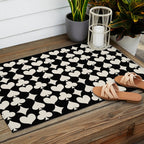 Card Suit Motifs I Black and White Outdoor Rug Gallery Image 2