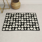 Card Suit Motifs I Black and White Rug Gallery Image 1