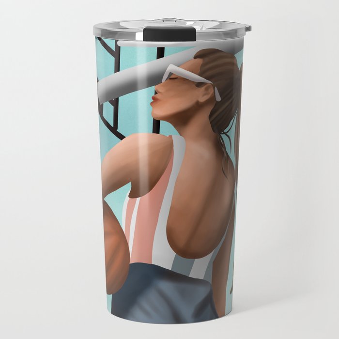 Hoops and Sunshine Travel Mug Gallery Image 1
