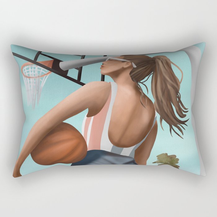 Hoops and Sunshine Rectangular Pillow Gallery Image 1
