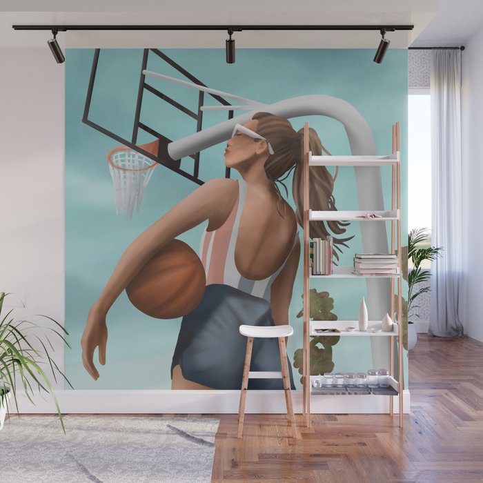 Hoops and Sunshine Wall Mural Gallery Image 1