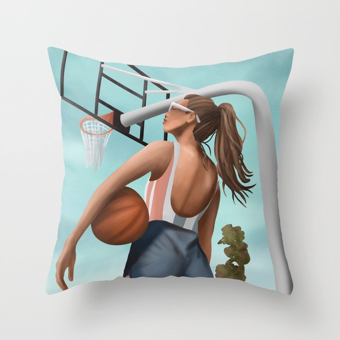 Hoops and Sunshine Throw Pillow Gallery Image 6