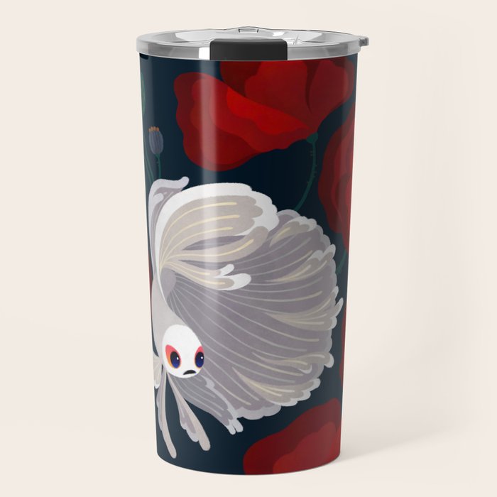Bettas and Poppies Travel Mug Gallery Image 1