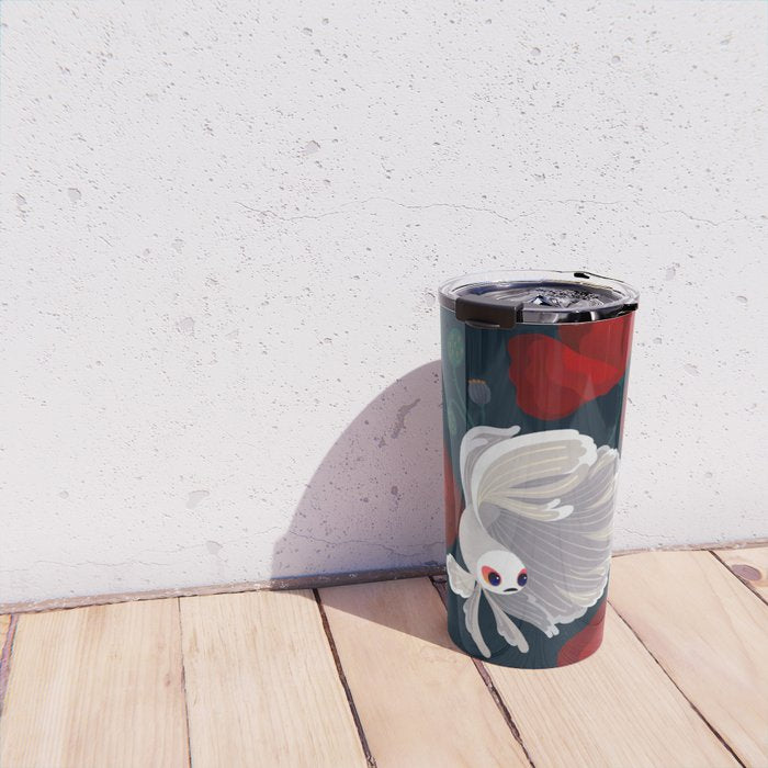 Bettas and Poppies Travel Mug Gallery Image 4